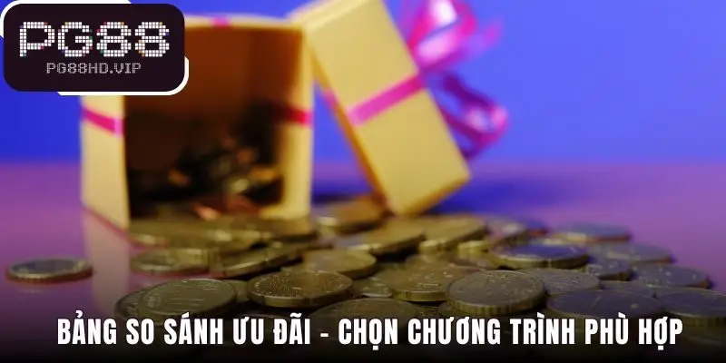 Bảng so sánh khuyến mãi PG88 giúp bạn chọn ưu đãi phù hợp